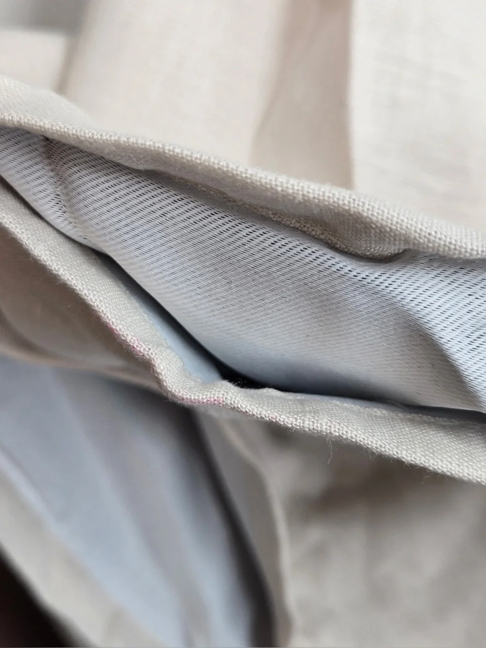 QUINCE Set Of 2 48x96 European Linen True Blackout Curtains Sand 0792
